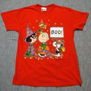 VINTAGE 90s Peanuts Halloween T-Shirt USA Made Novel Teez Snoopy Charlie Brown